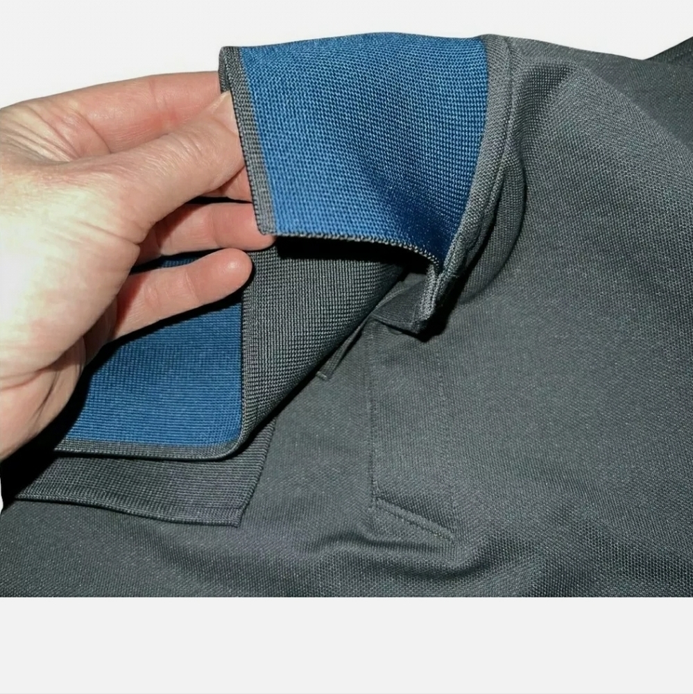 Lululemon Live in Practice Pique Polo Golf Shirt Mens Gray Vented Armpit size  M